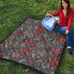Retro Vintage Bohemian Floral Print Quilt