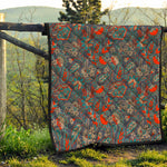 Retro Vintage Bohemian Floral Print Quilt