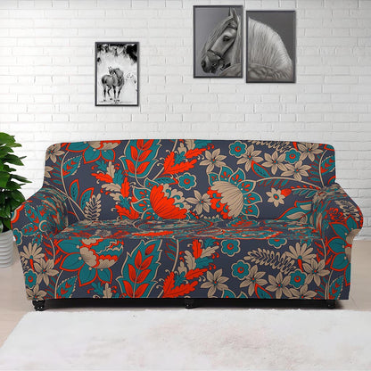 Retro Vintage Bohemian Floral Print Sofa Cover