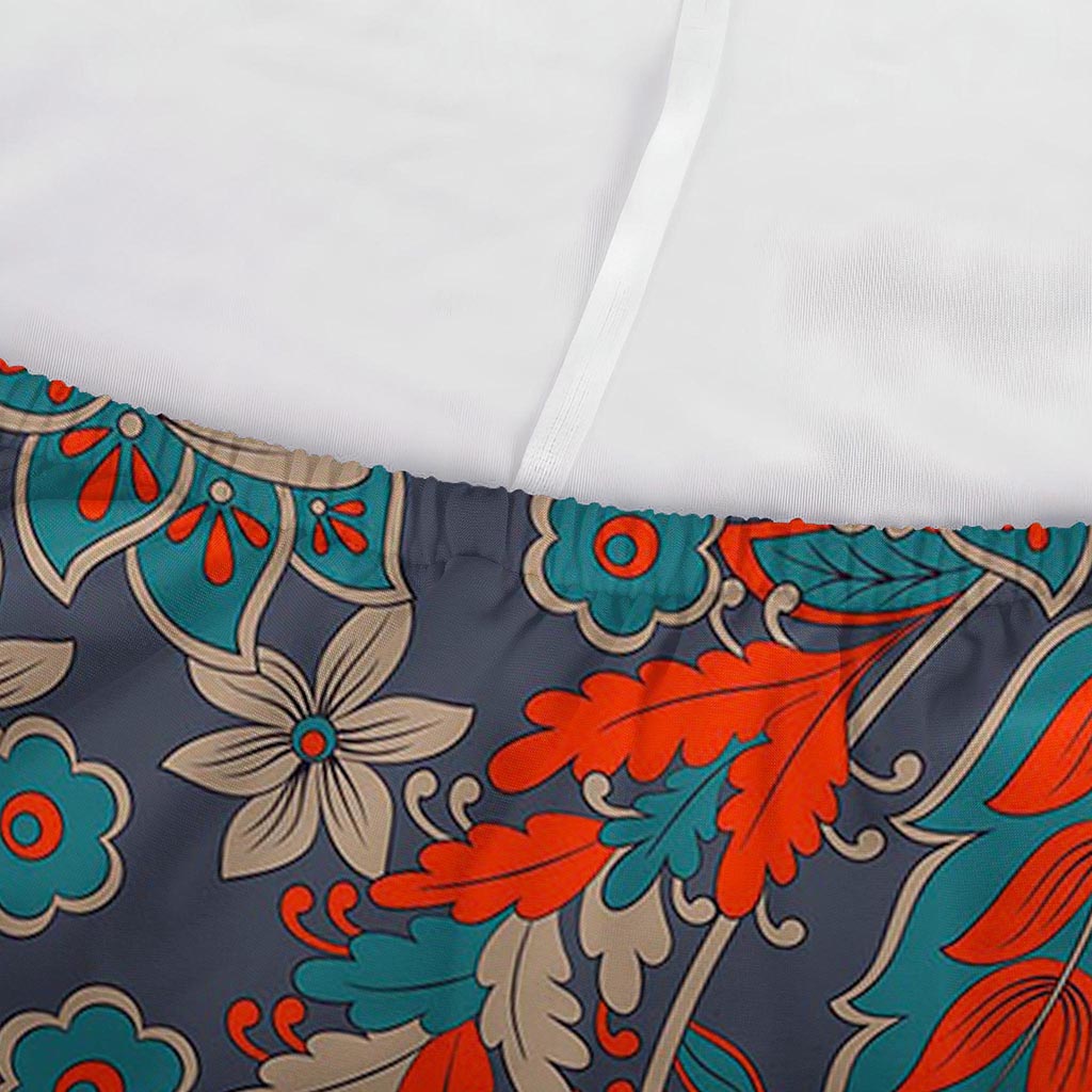 Retro Vintage Bohemian Floral Print Sofa Cover