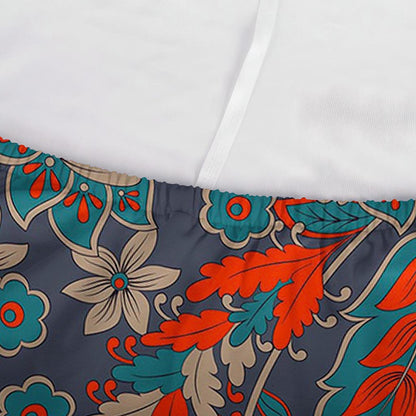 Retro Vintage Bohemian Floral Print Sofa Cover