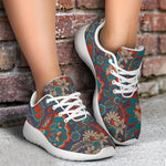 Retro Vintage Bohemian Floral Print Sport Shoes GearFrost