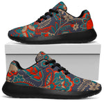 Retro Vintage Bohemian Floral Print Sport Shoes GearFrost