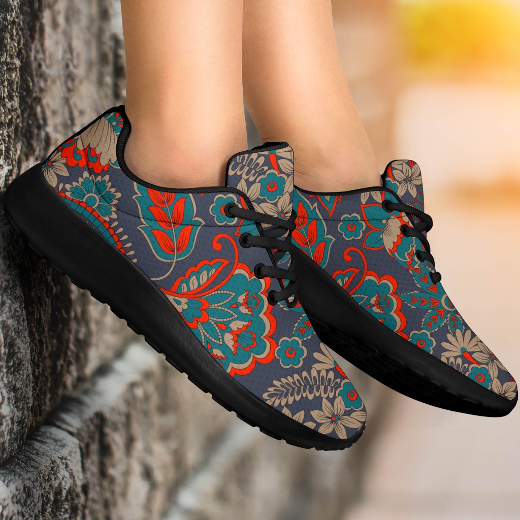 Retro Vintage Bohemian Floral Print Sport Shoes GearFrost