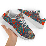 Retro Vintage Bohemian Floral Print Sport Shoes GearFrost