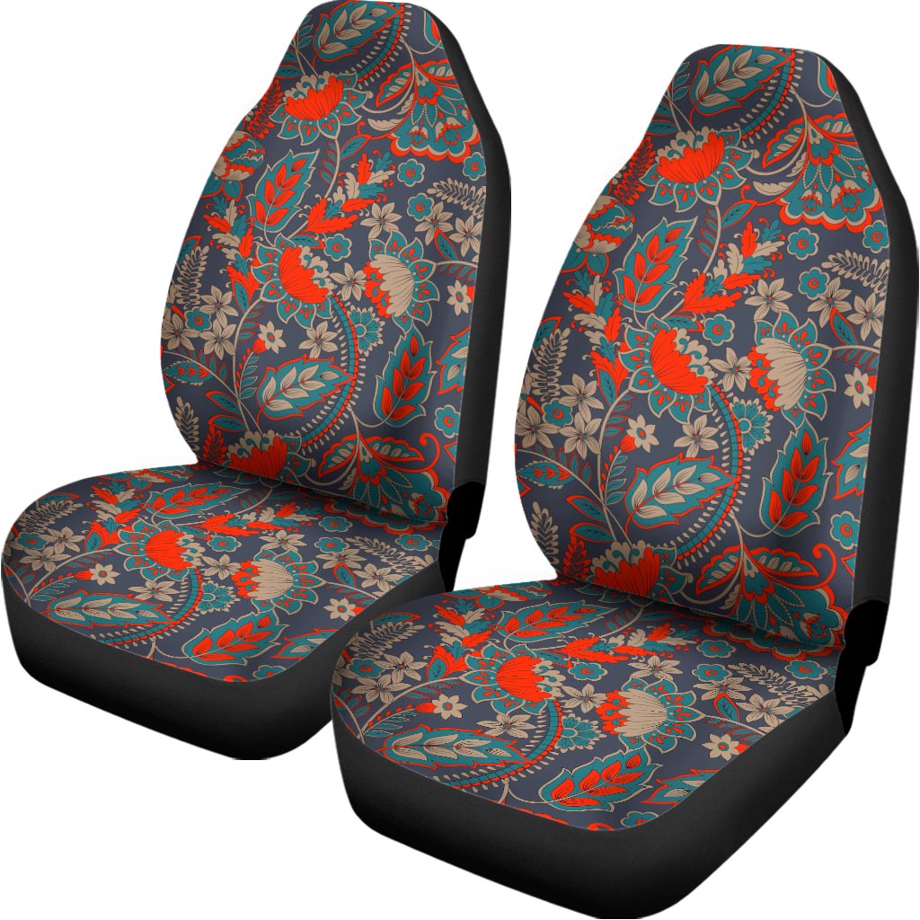 Retro Vintage Bohemian Floral Print Universal Fit Car Seat Covers