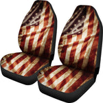 Retro Wrinkled American Flag Patriotic Universal Fit Car Seat Covers GearFrost