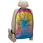 Retrowave Sunset Palm Tree Print Car Seat Organizers