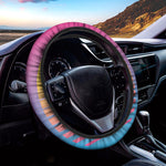 Retrowave Sunset Palm Tree Print Car Steering Wheel Cover