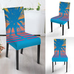Retrowave Sunset Palm Tree Print Dining Chair Slipcover