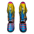 Retrowave Sunset Palm Tree Print Muay Thai Shin Guards