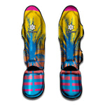 Retrowave Sunset Palm Tree Print Muay Thai Shin Guard