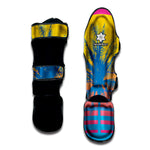 Retrowave Sunset Palm Tree Print Muay Thai Shin Guard