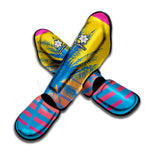 Retrowave Sunset Palm Tree Print Muay Thai Shin Guard