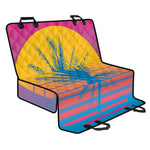 Retrowave Sunset Palm Tree Print Pet Car Back Seat Cover