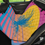 Retrowave Sunset Palm Tree Print Pet Car Back Seat Cover