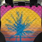 Retrowave Sunset Palm Tree Print Pet Car Back Seat Cover