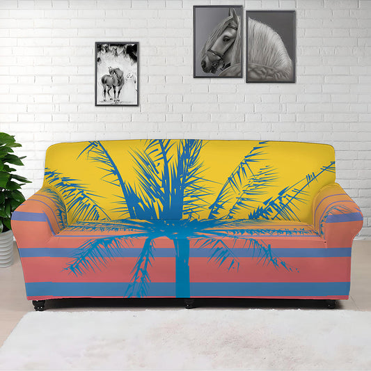 Retrowave Sunset Palm Tree Print Sofa Cover