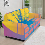 Retrowave Sunset Palm Tree Print Sofa Cover