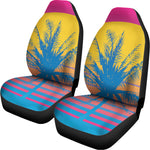 Retrowave Sunset Palm Tree Print Universal Fit Car Seat Covers