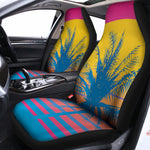 Retrowave Sunset Palm Tree Print Universal Fit Car Seat Covers