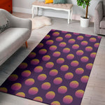 Retrowave Sunset Pattern Print Area Rug
