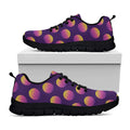 Retrowave Sunset Pattern Print Black Running Shoes