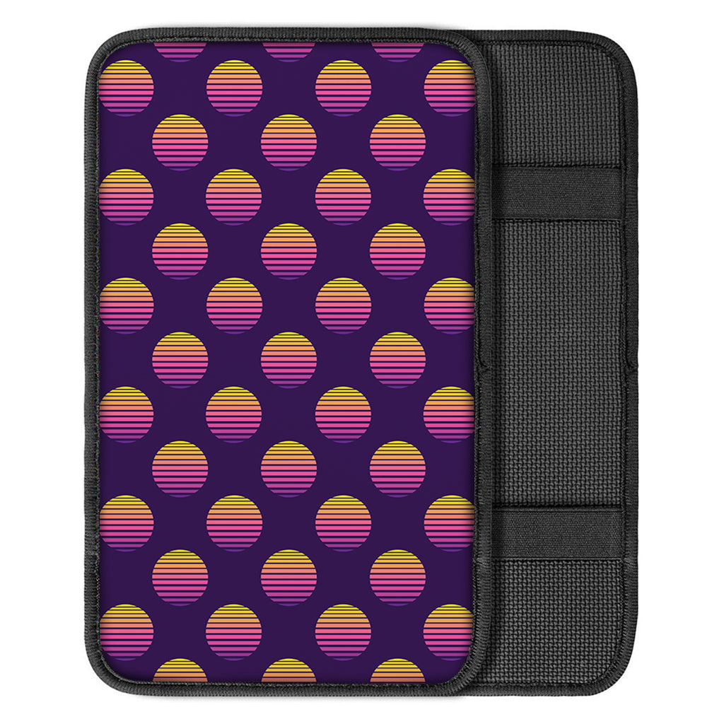 Retrowave Sunset Pattern Print Car Center Console Cover