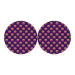 Retrowave Sunset Pattern Print Car Coasters