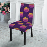 Retrowave Sunset Pattern Print Dining Chair Slipcover