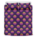 Retrowave Sunset Pattern Print Duvet Cover Bedding Set
