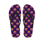 Retrowave Sunset Pattern Print Flip Flops