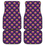 Retrowave Sunset Pattern Print Front and Back Car Floor Mats