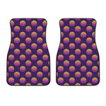 Retrowave Sunset Pattern Print Front Car Floor Mats