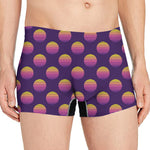 Retrowave Sunset Pattern Print Men's Boxer Briefs