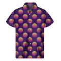 Retrowave Sunset Pattern Print Men's Short Sleeve Shirt