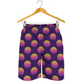 Retrowave Sunset Pattern Print Men's Shorts