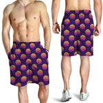 Retrowave Sunset Pattern Print Men's Shorts