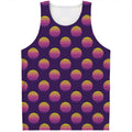 Retrowave Sunset Pattern Print Men's Tank Top