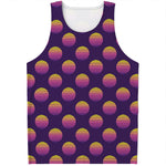 Retrowave Sunset Pattern Print Men's Tank Top