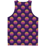 Retrowave Sunset Pattern Print Men's Tank Top
