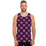 Retrowave Sunset Pattern Print Men's Tank Top