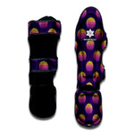 Retrowave Sunset Pattern Print Muay Thai Shin Guard