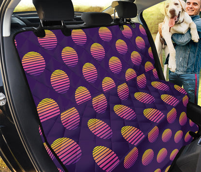 Retrowave Sunset Pattern Print Pet Car Back Seat Cover