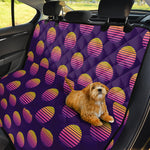 Retrowave Sunset Pattern Print Pet Car Back Seat Cover