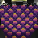 Retrowave Sunset Pattern Print Pet Car Back Seat Cover