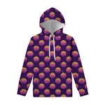 Retrowave Sunset Pattern Print Pullover Hoodie