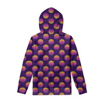 Retrowave Sunset Pattern Print Pullover Hoodie