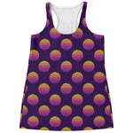 Retrowave Sunset Pattern Print Women's Racerback Tank Top
