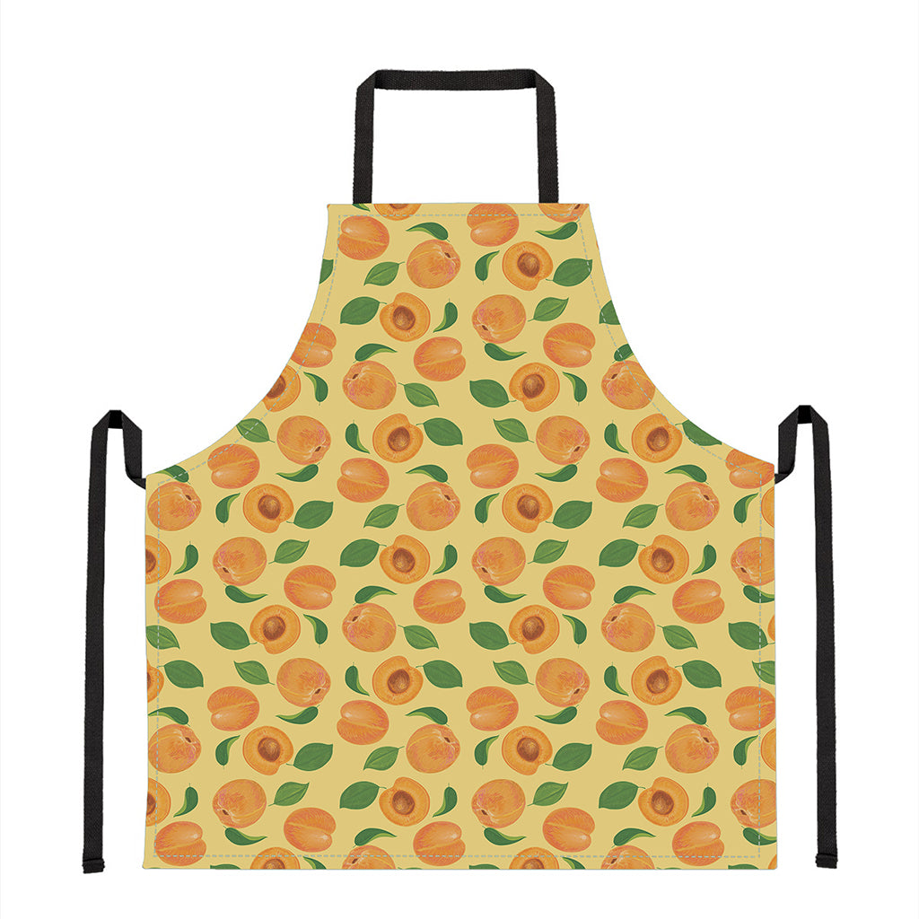 Ripe Apricot Fruit Pattern Print Apron